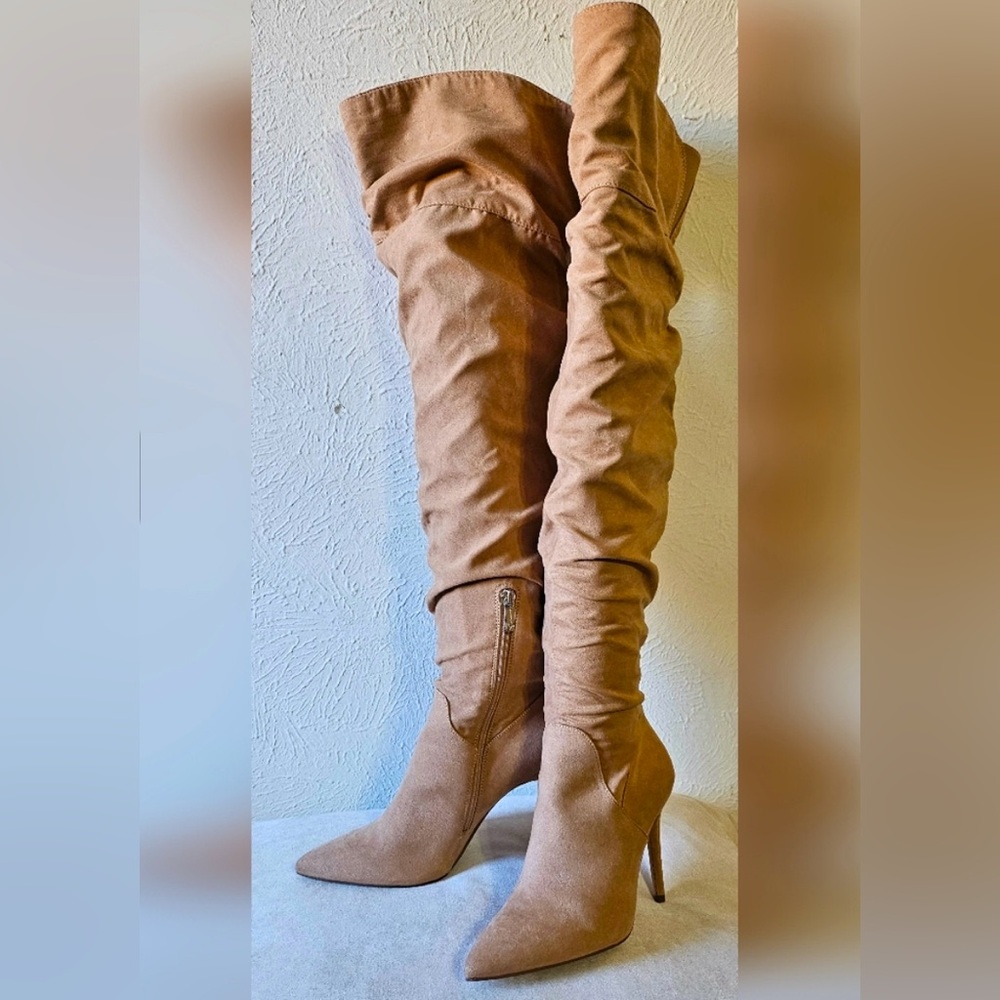 Jessica Simpson Liesa Over the Knee Boot Taupe/Stone